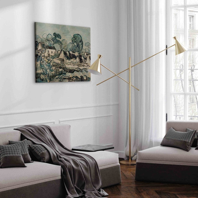 Воспроизведение живописи (Винсент Ван Гог) - пейзаж с домом G Art