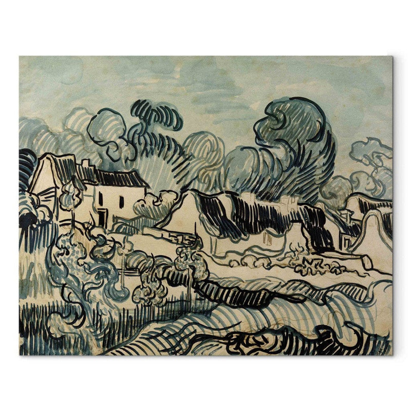 Maali reprodutseerimine (Vincent Van Gogh) - maastik majaga G Art