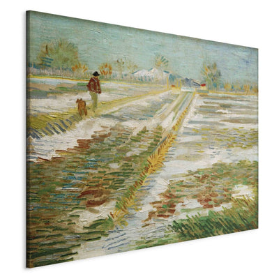 Gleznas reprodukcija (Vinsents van Gogs) - Ainava ar sniegu G ART