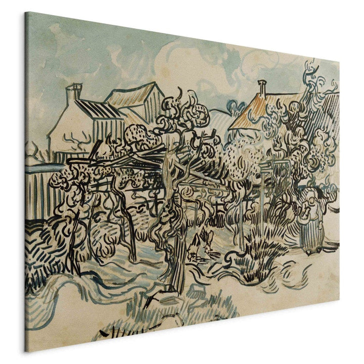 Gleznas reprodukcija /Vinsents van Gogs/ - Alter Weingarten mit Bäuerin G ART