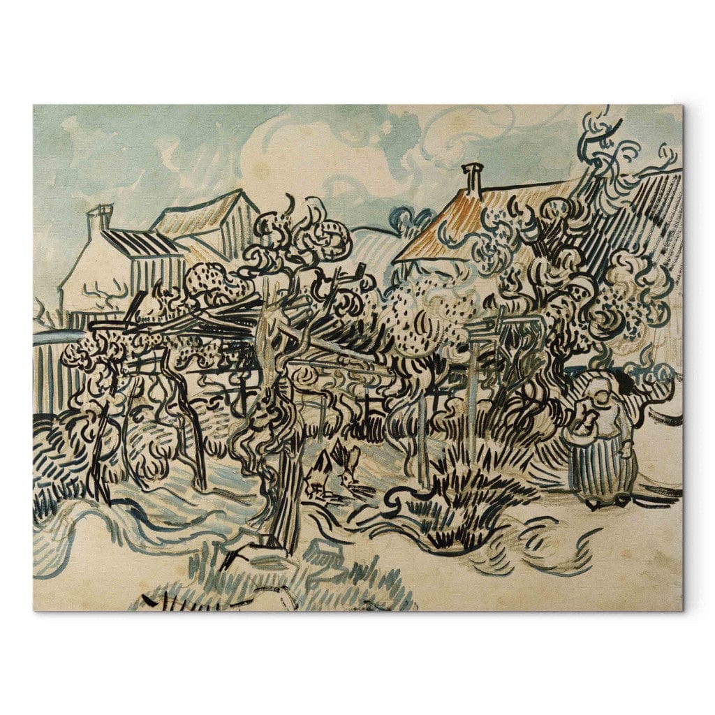 Gleznas reprodukcija /Vinsents van Gogs/ - Alter Weingarten mit Bäuerin G ART