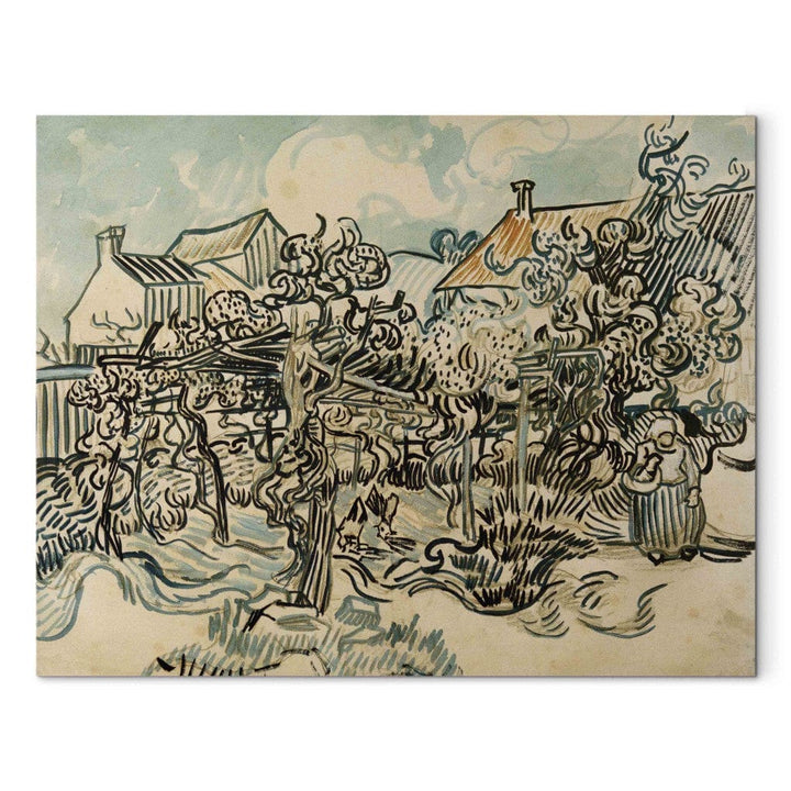 Gleznas reprodukcija /Vinsents van Gogs/ - Alter Weingarten mit Bäuerin G ART