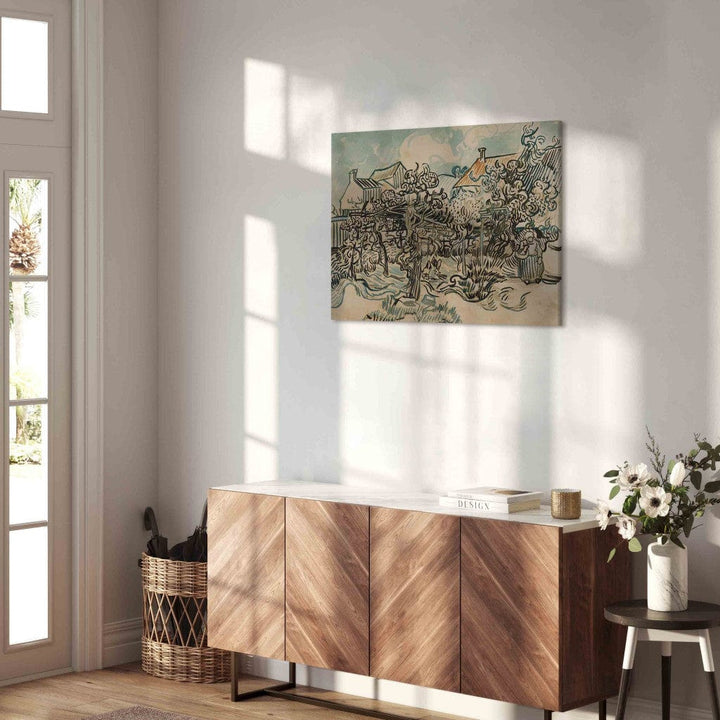 Gleznas reprodukcija /Vinsents van Gogs/ - Alter Weingarten mit Bäuerin G ART