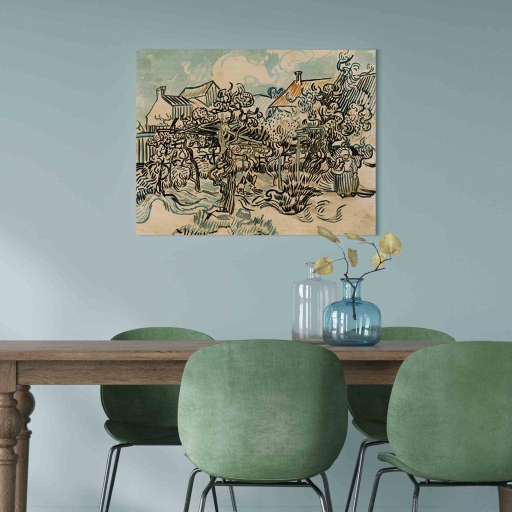 Gleznas reprodukcija /Vinsents van Gogs/ - Alter Weingarten mit Bäuerin G ART