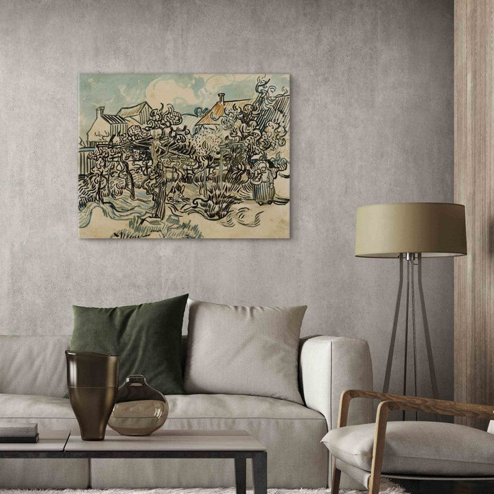 Gleznas reprodukcija /Vinsents van Gogs/ - Alter Weingarten mit Bäuerin G ART