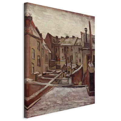 Reproduction of painting (Vincent van Gogh) - Antwerp Old Home Courtyards in Snow G Art