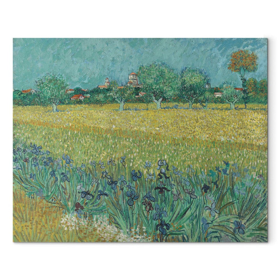 Gleznas reprodukcija /Vinsents van Gogs/ - Arlas skats ar īrisiem priekšplānā G ART