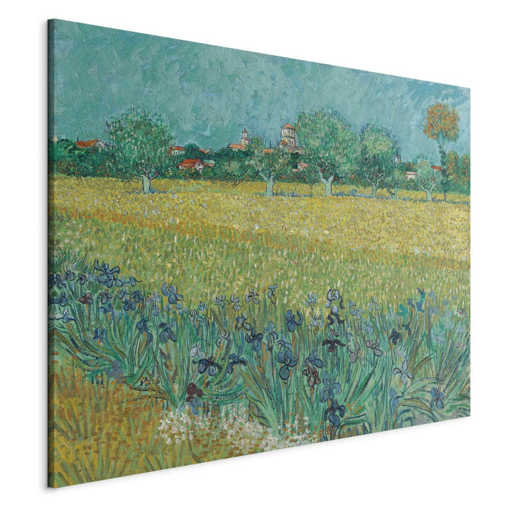 Gleznas reprodukcija /Vinsents van Gogs/ - Arlas skats ar īrisiem priekšplānā G ART