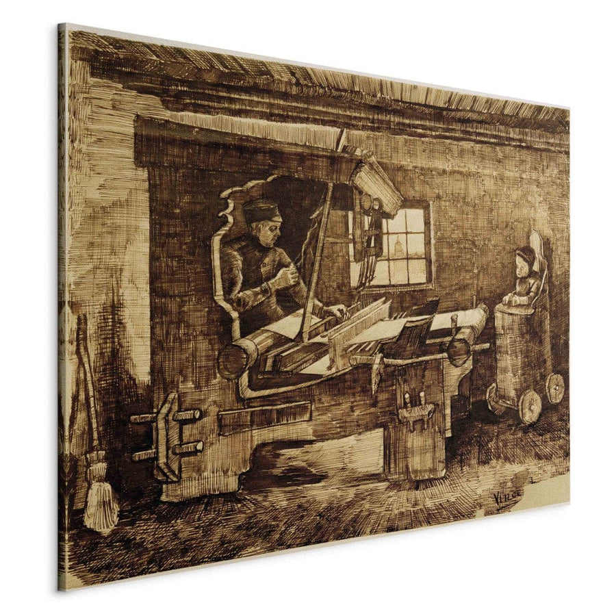 Gleznas reprodukcija /Vinsents van Gogs/ - Audēja ar bērnu bērnu bērnu krēslā G ART