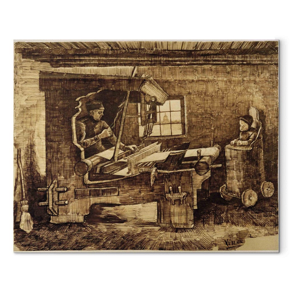 Gleznas reprodukcija /Vinsents van Gogs/ - Audēja ar bērnu bērnu bērnu krēslā G ART