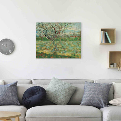 Gleznas reprodukcija (Vinsents van Gogs) - Augļu dārzs ar ziedošām aprikozēm G ART
