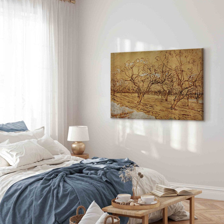 Gleznas reprodukcija /Vinsents van Gogs/ - Augļu dārzs ar ziedošām plūmēm G ART