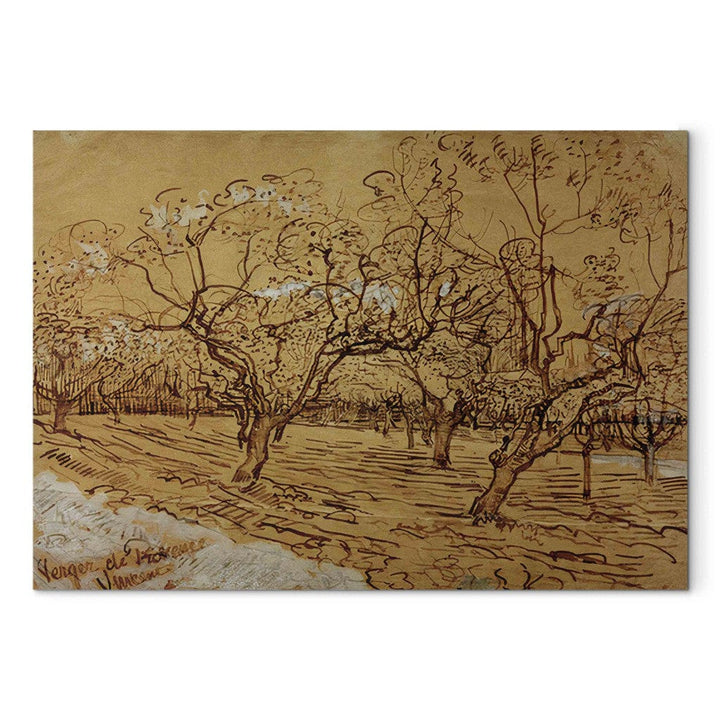 Gleznas reprodukcija /Vinsents van Gogs/ - Augļu dārzs ar ziedošām plūmēm G ART