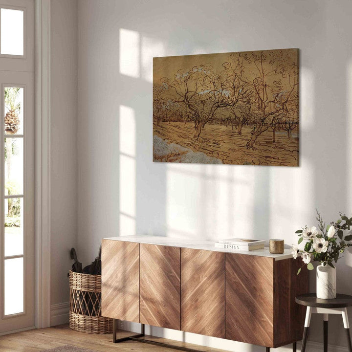 Gleznas reprodukcija /Vinsents van Gogs/ - Augļu dārzs ar ziedošām plūmēm G ART