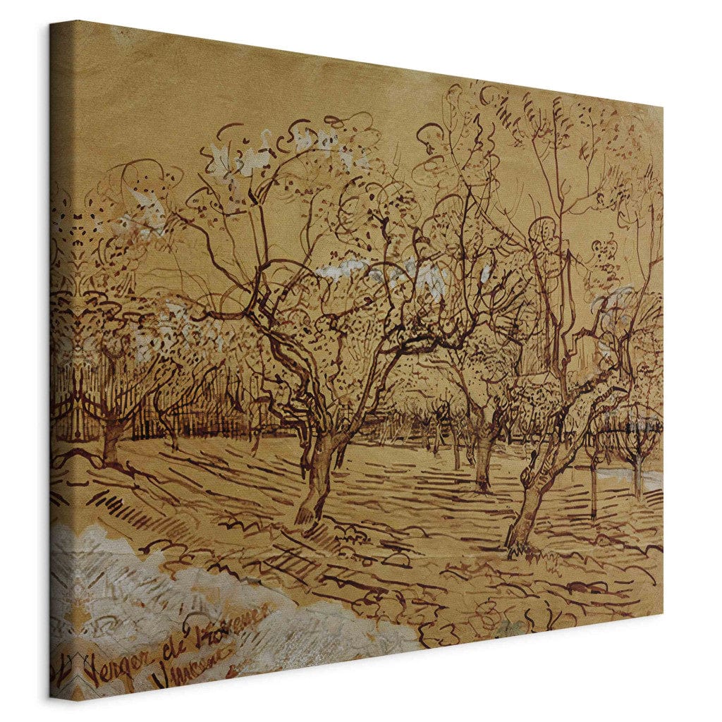 Gleznas reprodukcija /Vinsents van Gogs/ - Augļu dārzs ar ziedošām plūmēm G ART