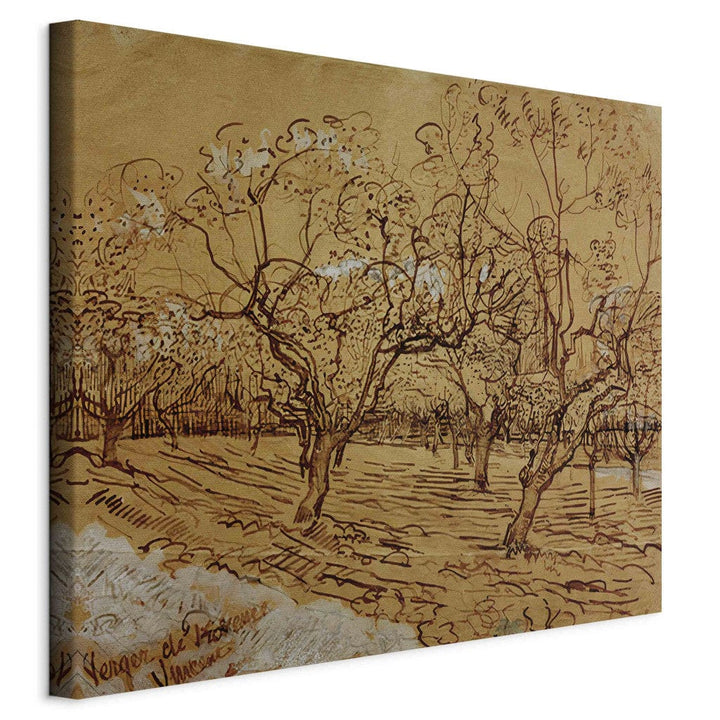 Gleznas reprodukcija /Vinsents van Gogs/ - Augļu dārzs ar ziedošām plūmēm G ART