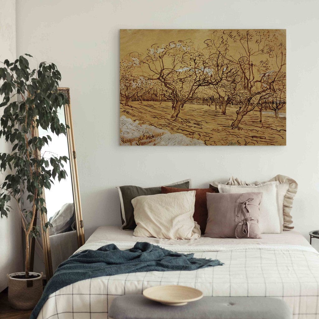 Gleznas reprodukcija /Vinsents van Gogs/ - Augļu dārzs ar ziedošām plūmēm G ART