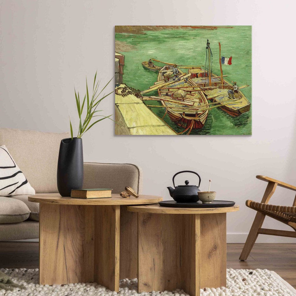 Gleznas reprodukcija /Vinsents van Gogs/ - Baržas uz Ronas upes G ART