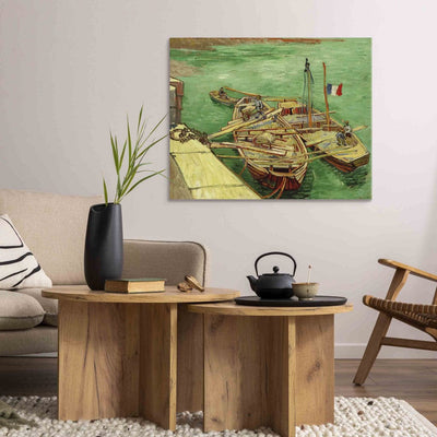 Gleznas reprodukcija (Vinsents van Gogs) - Baržas uz Ronas upes G ART