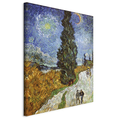 Gleznas reprodukcija (Vinsents van Gogs) - Ceļš ar cipresēm un zvaigznēm G ART