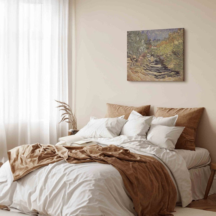 Gleznas reprodukcija /Vinsents van Gogs/ - Ceļš Sen Remī ar sieviešu figūrām G ART