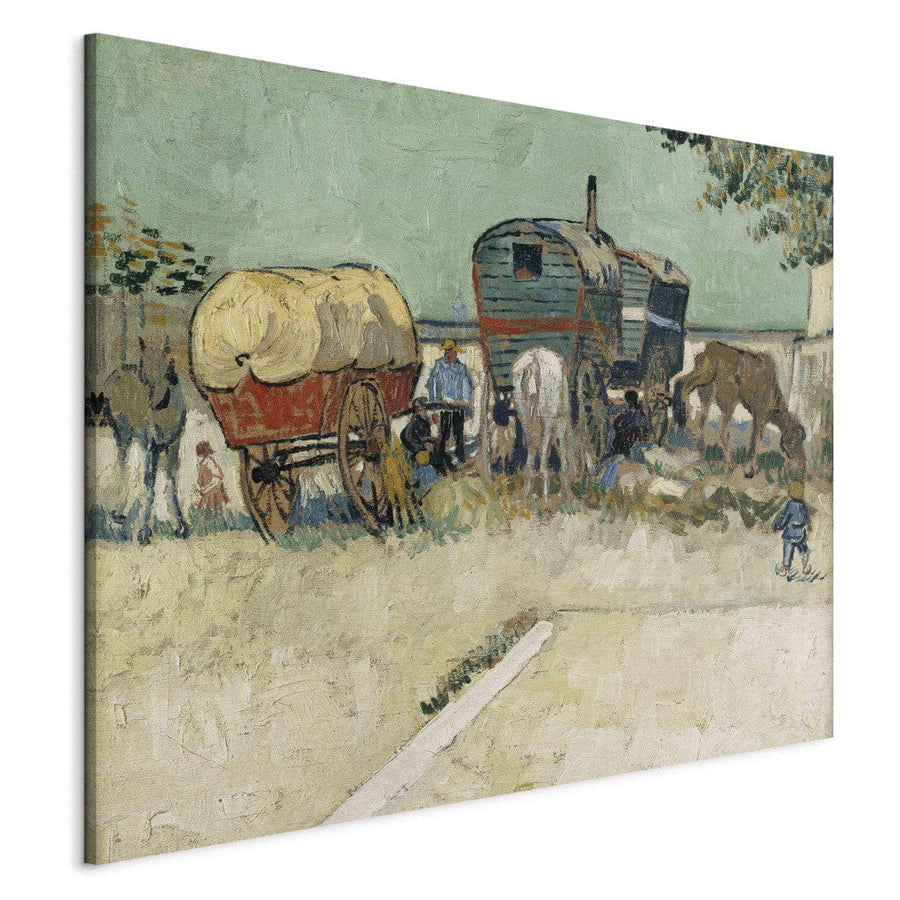 Gleznas reprodukcija /Vinsents van Gogs/ - Čigānu nometne, zirgu pajūgs G ART