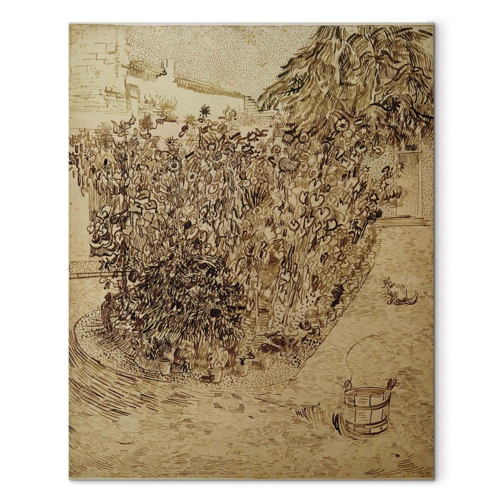 Gleznas reprodukcija /Vinsents van Gogs/ - Dārzs ar saulespuķēm G ART