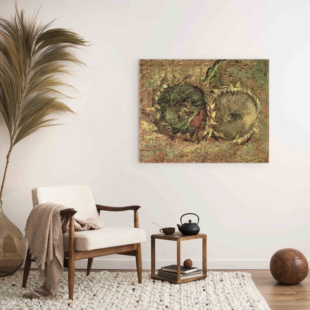Gleznas reprodukcija /Vinsents van Gogs/ - Divas grieztas saulespuķes G ART
