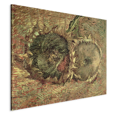 Tapybos reprodukcija (Vincentas Van Gogas) - du supjaustytos saulėgrąžos G menas