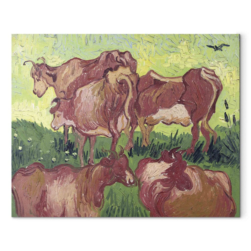 Reproduction of painting (Vincent van Gogh) - Cows G Art
