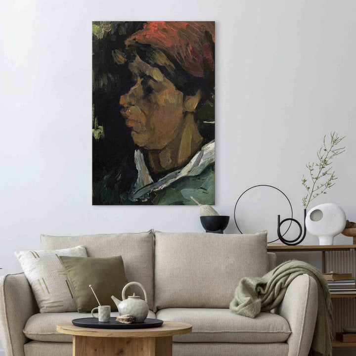 Gleznas reprodukcija /Vinsents van Gogs/ - Holandiešu zemnieka galva G ART