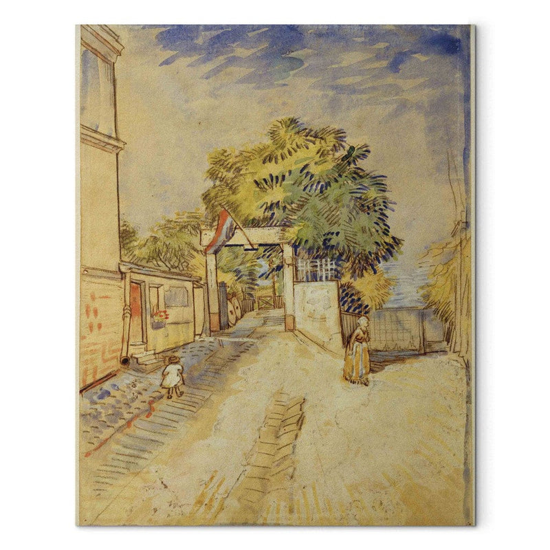 Reproduction of painting (Vincent van Gogh) - Entrance to Moulin de la Galette Museum G Art