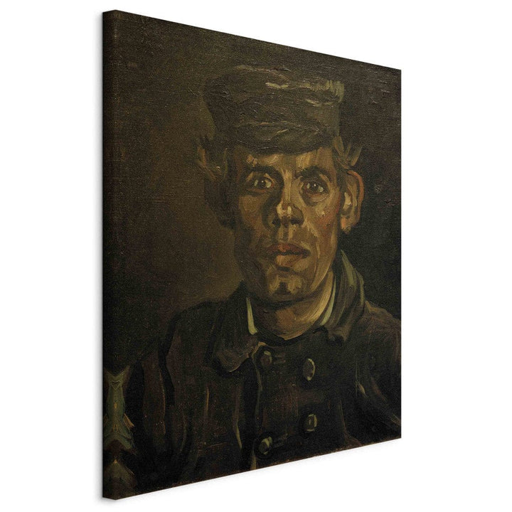 Gleznas reprodukcija /Vinsents van Gogs/ - Jauna zemnieka portrets cepurē ar dzeguzi G ART