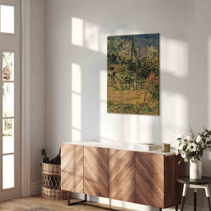 Gleznas reprodukcija /Vinsents van Gogs/ - Kāpnes pansionāta dārzā G ART