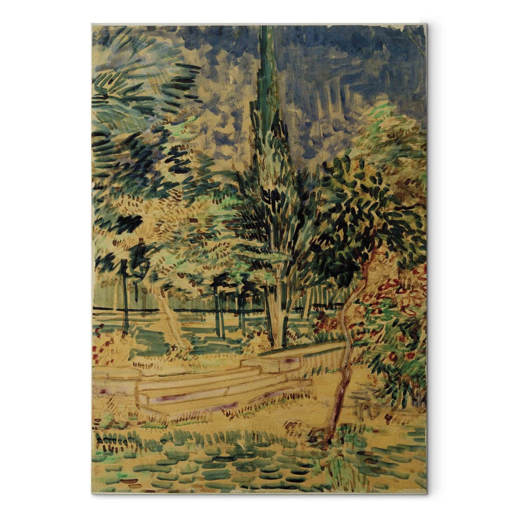 Gleznas reprodukcija /Vinsents van Gogs/ - Kāpnes pansionāta dārzā G ART