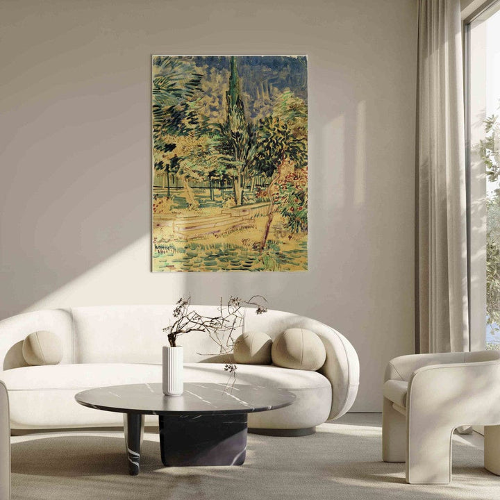 Gleznas reprodukcija /Vinsents van Gogs/ - Kāpnes pansionāta dārzā G ART