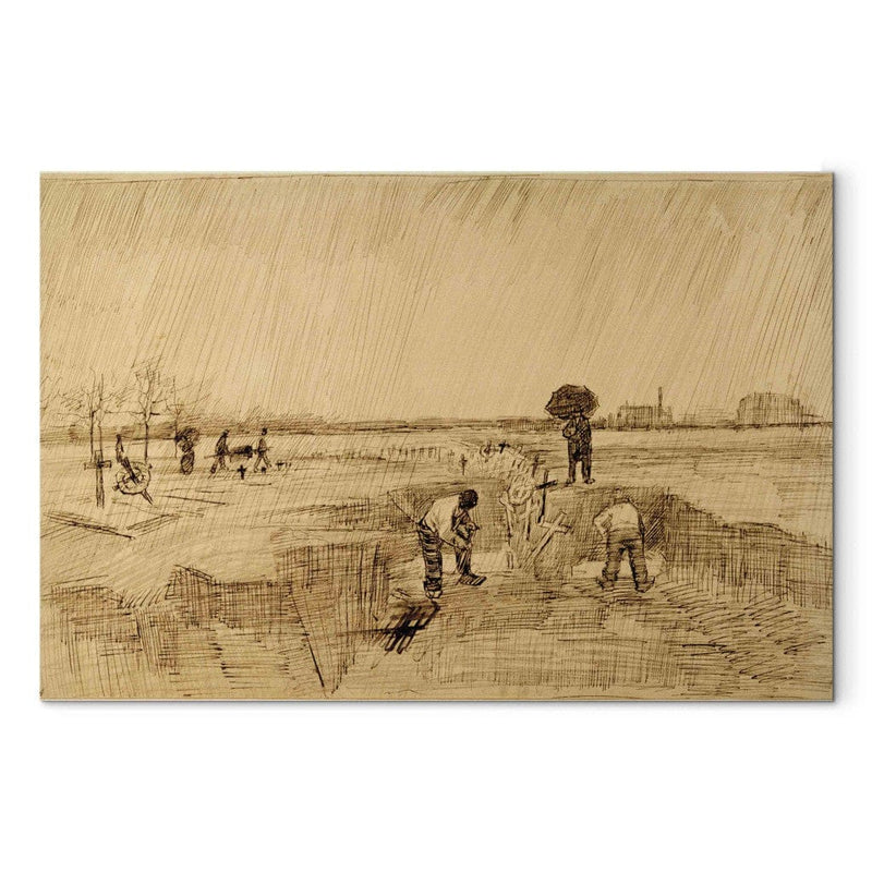 Maalauksen lisääntyminen (Vincent Van Gogh) - Hautausmaa sade -taidetta