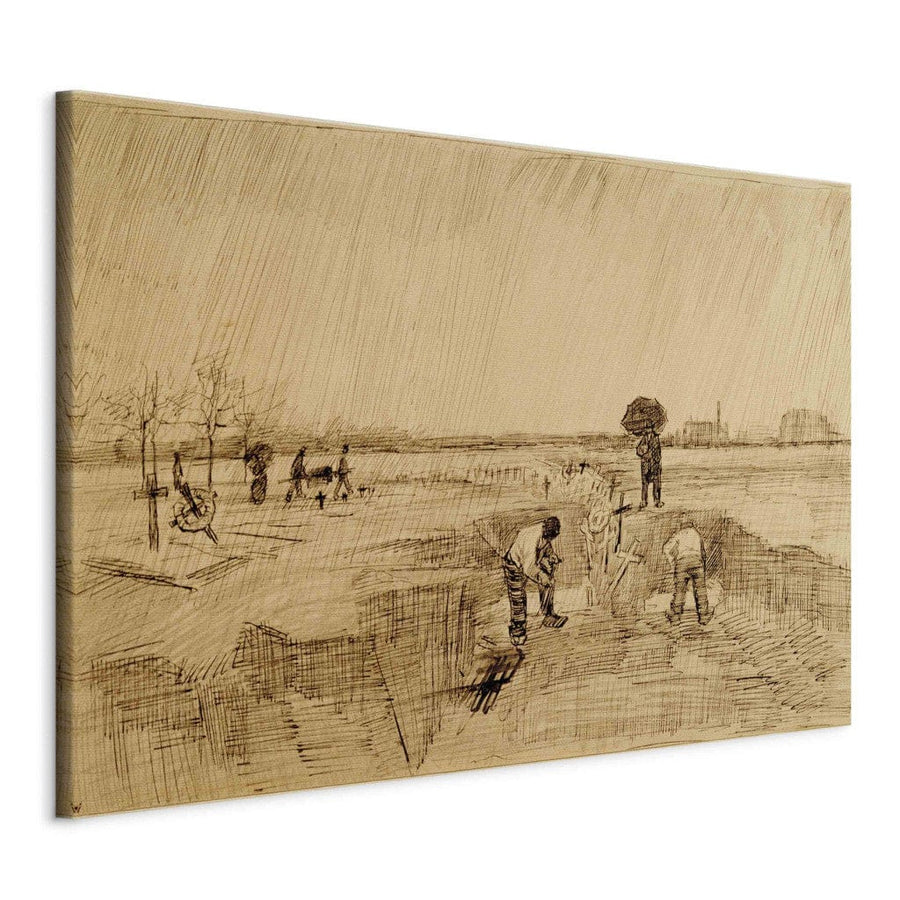 Gleznas reprodukcija /Vinsents van Gogs/ - Kapsēta lietū G ART