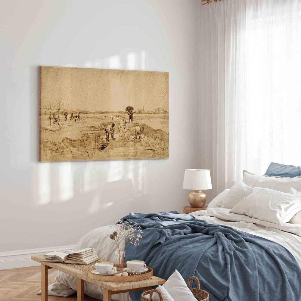 Gleznas reprodukcija /Vinsents van Gogs/ - Kapsēta lietū G ART