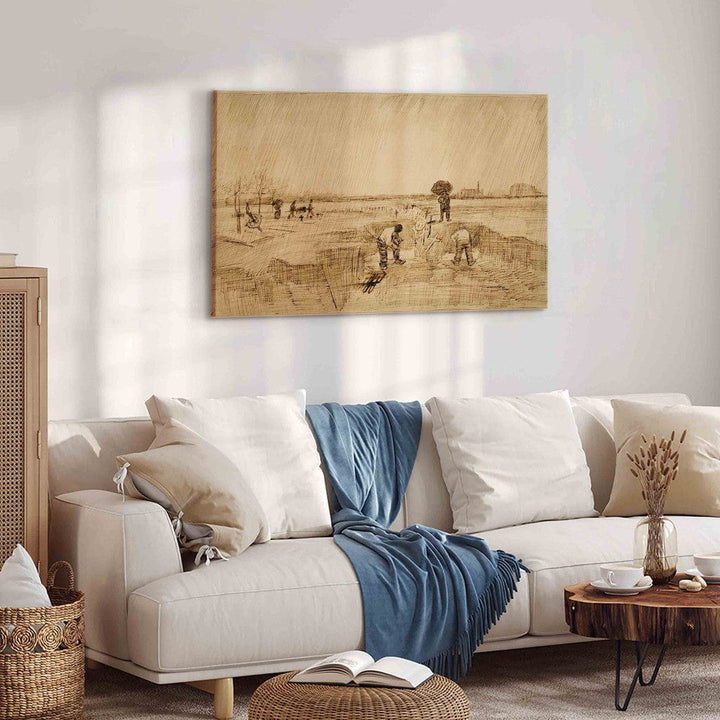 Gleznas reprodukcija /Vinsents van Gogs/ - Kapsēta lietū G ART
