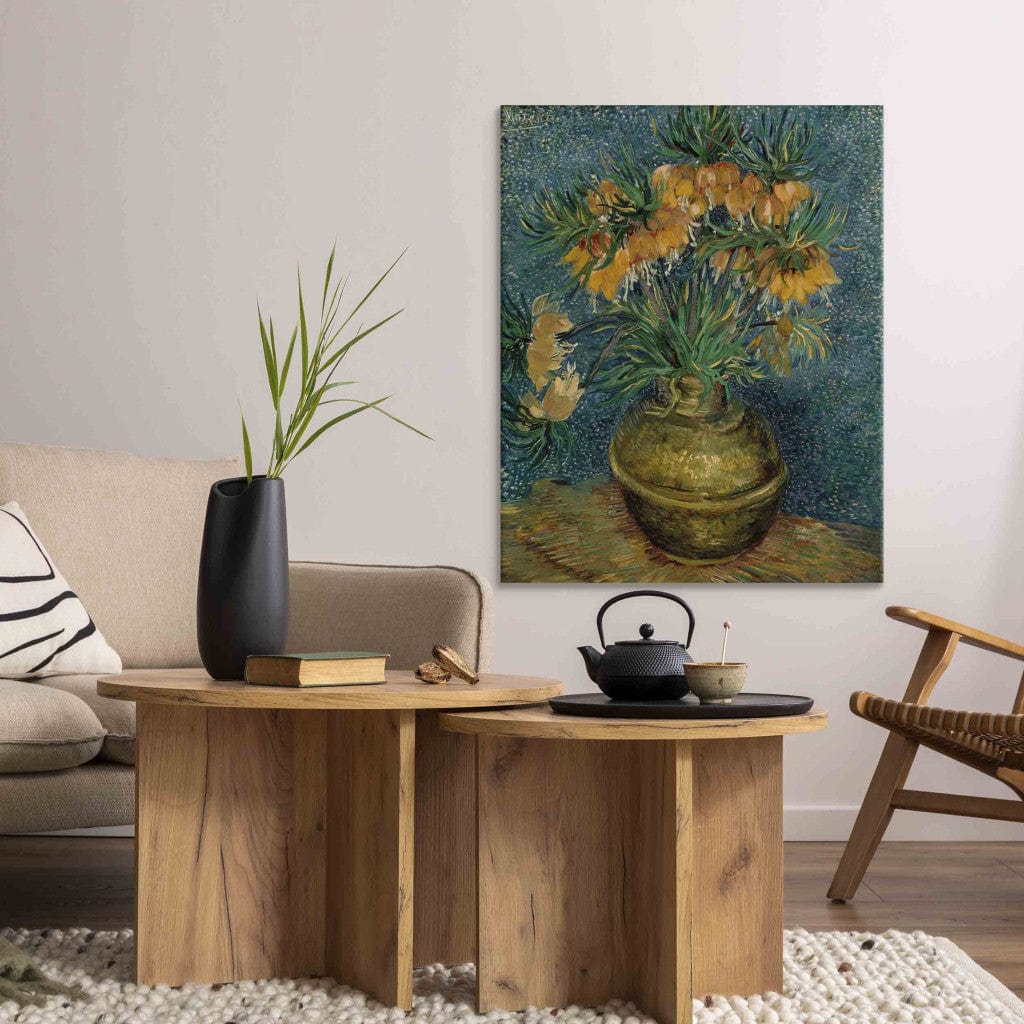 Gleznas reprodukcija /Vinsents van Gogs/ - Ķeizariskās fritilārijas vara vāzē G ART