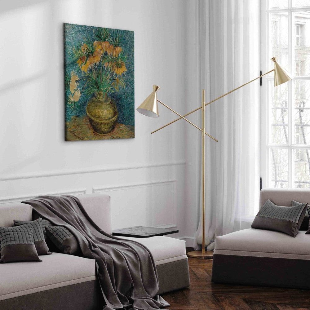 Gleznas reprodukcija /Vinsents van Gogs/ - Ķeizariskās fritilārijas vara vāzē G ART
