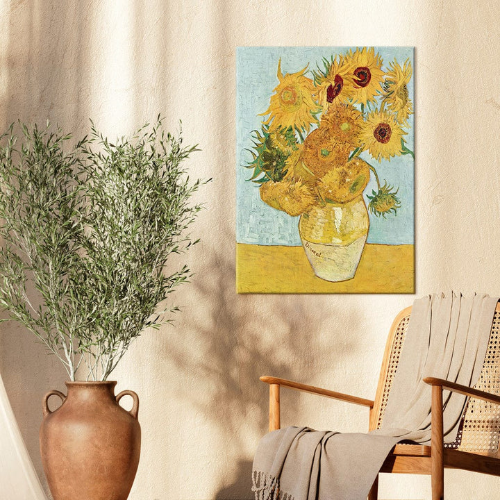 Gleznas reprodukcija /Vinsents van Gogs/ - Klusā daba: Vāze ar divpadsmit saulespuķēm III G ART