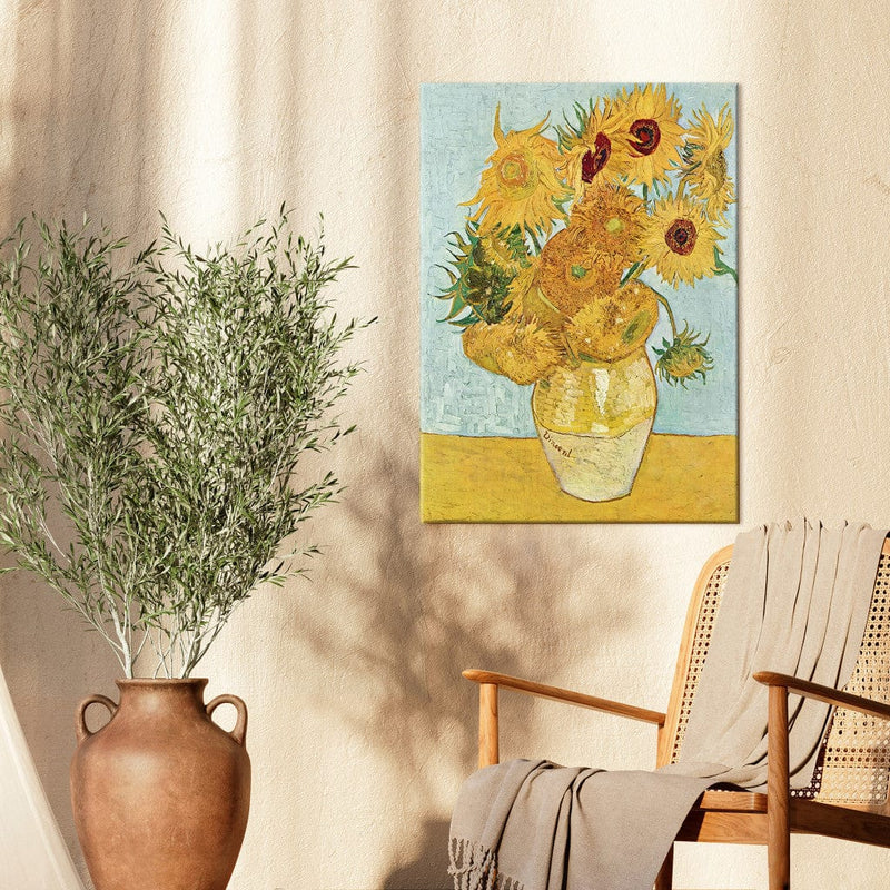 Maalauksen lisääntyminen (Vincent Van Gogh) - Asetelma: maljakko kahdellatoista auringonkukka III G -taide
