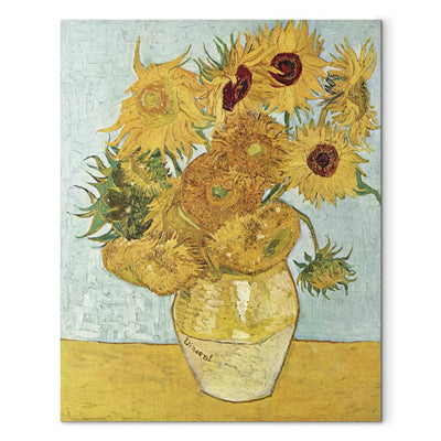 Maalauksen lisääntyminen (Vincent Van Gogh) - Asetelma: maljakko kahdellatoista auringonkukka III G -taide