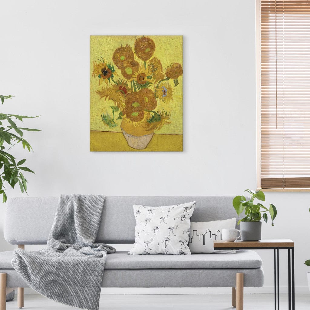 Gleznas reprodukcija /Vinsents van Gogs/ - Klusā daba - vāze ar piecpadsmit saulespuķēm G ART