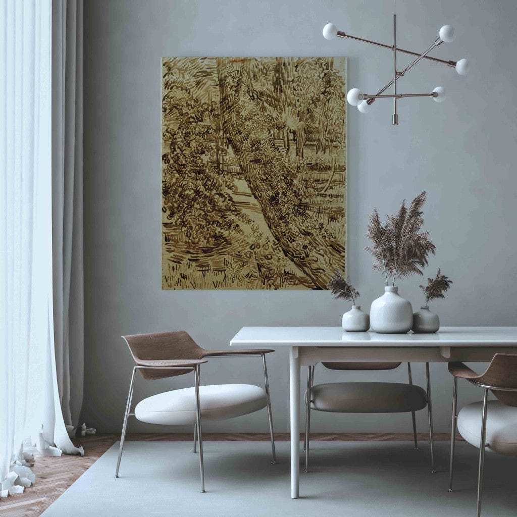 Gleznas reprodukcija /Vinsents van Gogs/ - Koks ar efeju dārzā G ART
