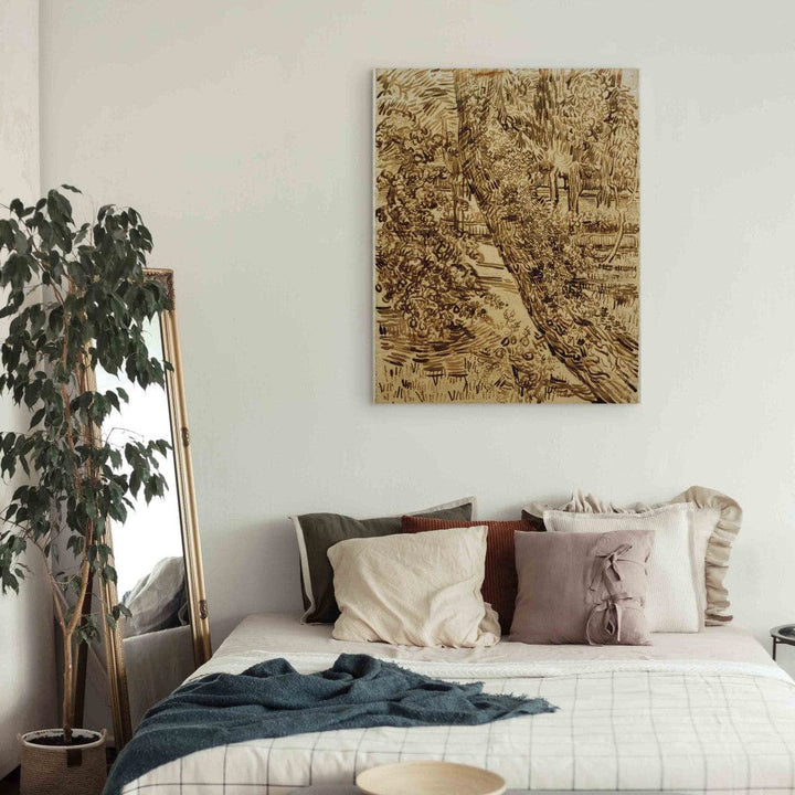 Gleznas reprodukcija /Vinsents van Gogs/ - Koks ar efeju dārzā G ART