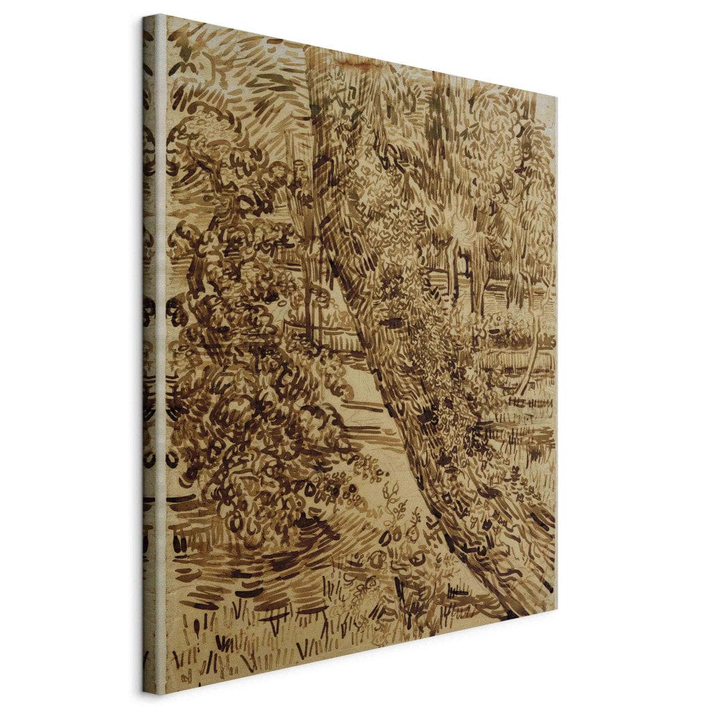Gleznas reprodukcija /Vinsents van Gogs/ - Koks ar efeju dārzā G ART