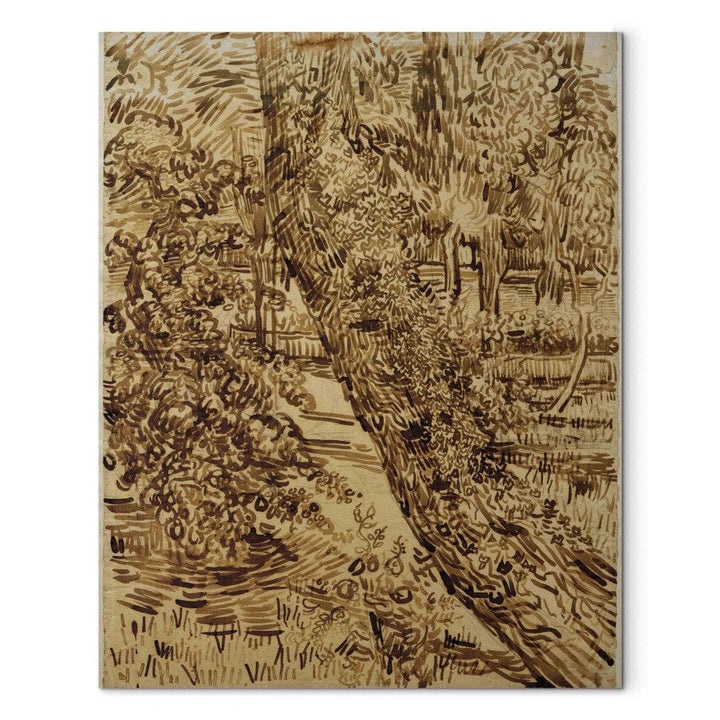 Gleznas reprodukcija /Vinsents van Gogs/ - Koks ar efeju dārzā G ART